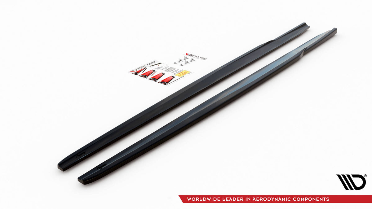 Street+ Seitenschweller Leisten passend für V.1 passend für BMW 2 Gran Coupe M-Paket / M235i F44 schwarz Hochglanz – Ansicht 4