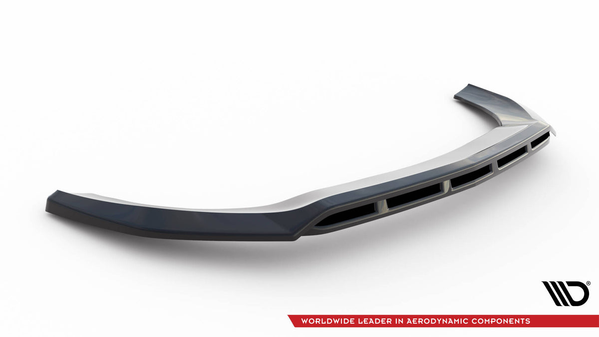 Street+ Spoilerlippe Front Ansatz V.2 passend für Mercedes-Benz V-Klasse W447 Facelift schwarz Hochglanz – Ansicht 4