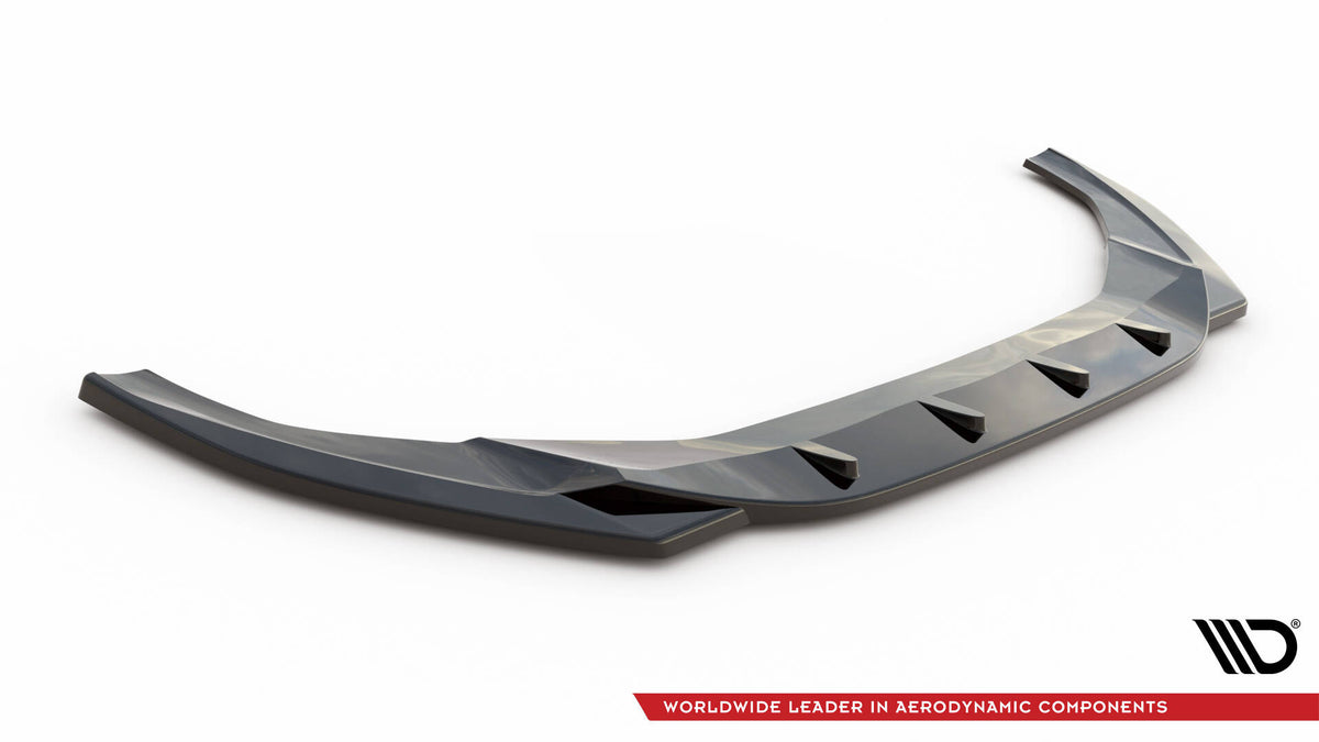 Street+ Spoilerlippe Front Ansatz V.1 passend für Audi S5 / A5 S-Line F5 Facelift schwarz Hochglanz – Ansicht 5