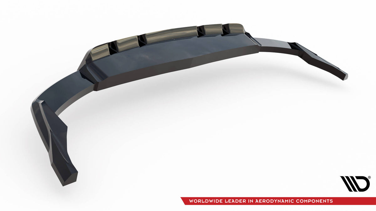 Street+ Mittlerer Diffusor RACE passend für V.1 Audi SQ8 / Q8 S-Line Mk1 Facelift schwarz Hochglanz – Ansicht 6
