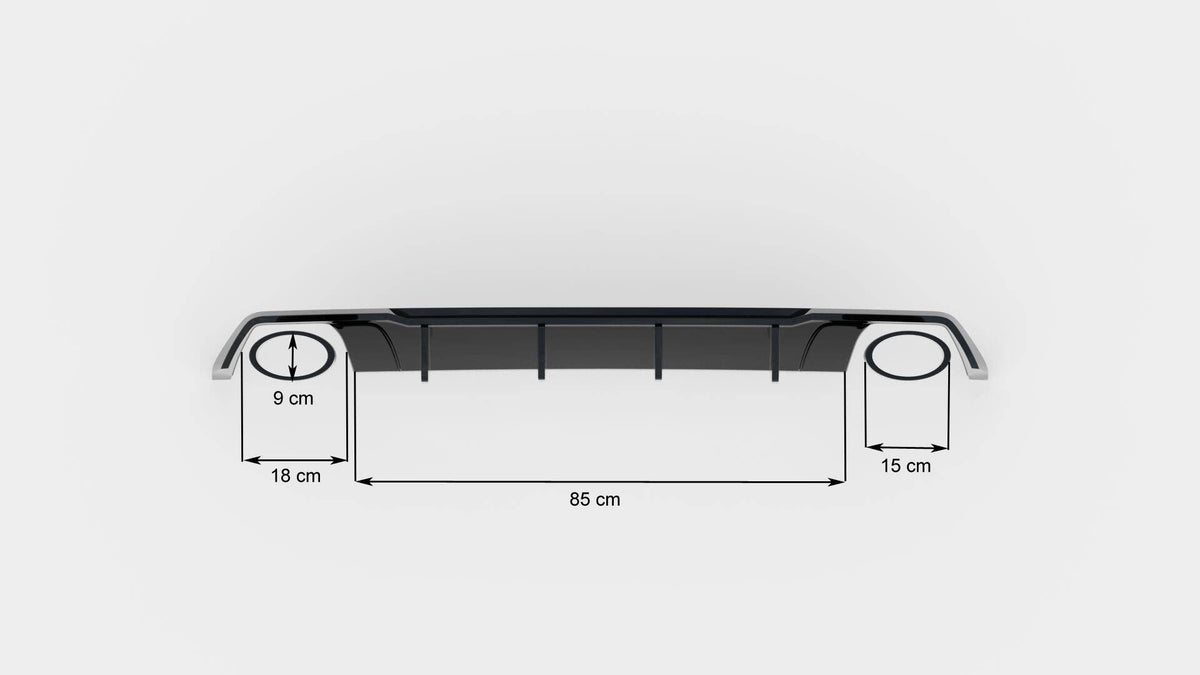 Diffusor Heck Ansatz V.2 passend für Seat Leon Cupra ST Mk3 FL – Ansicht 8