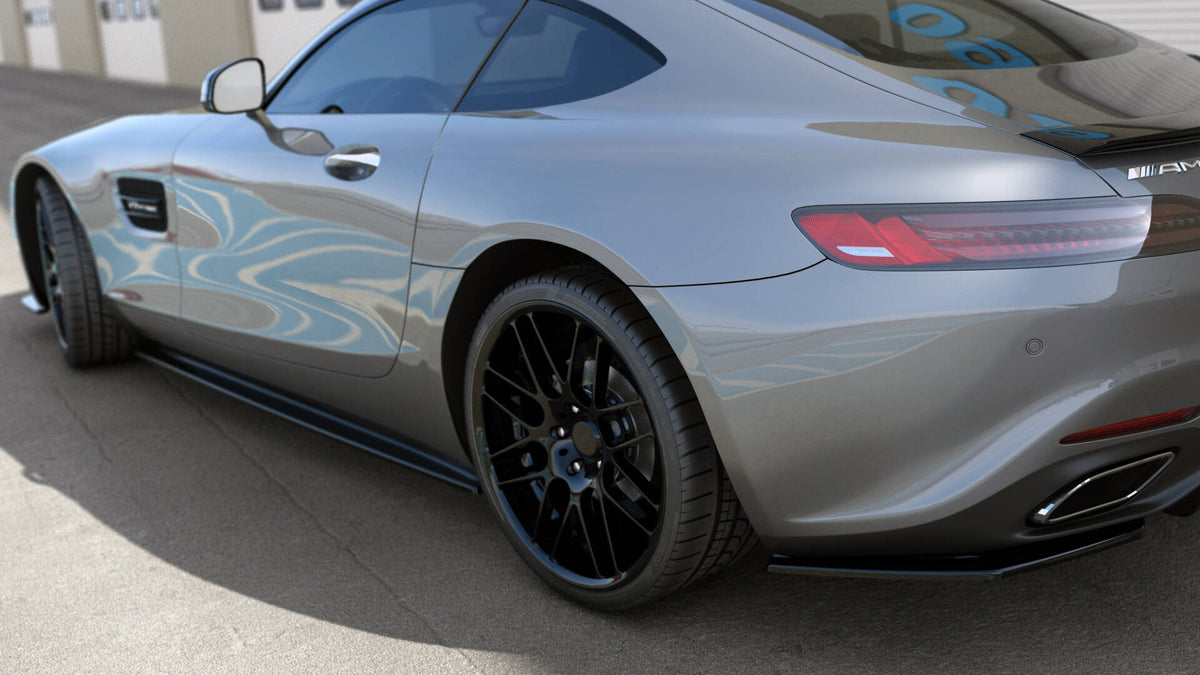 Street+ Seitenschweller Leisten passend für Mercedes-AMG GT / GT S C190 Facelift schwarz Hochglanz – Ansicht 4