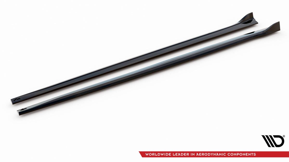 Street+ Seitenschweller Leisten passend für V.3 passend für BMW 4er Coupe / Gran Coupe / Cabrio M-Paket F32 / F36 / F33 schwarz Hochglanz – Ansicht 6