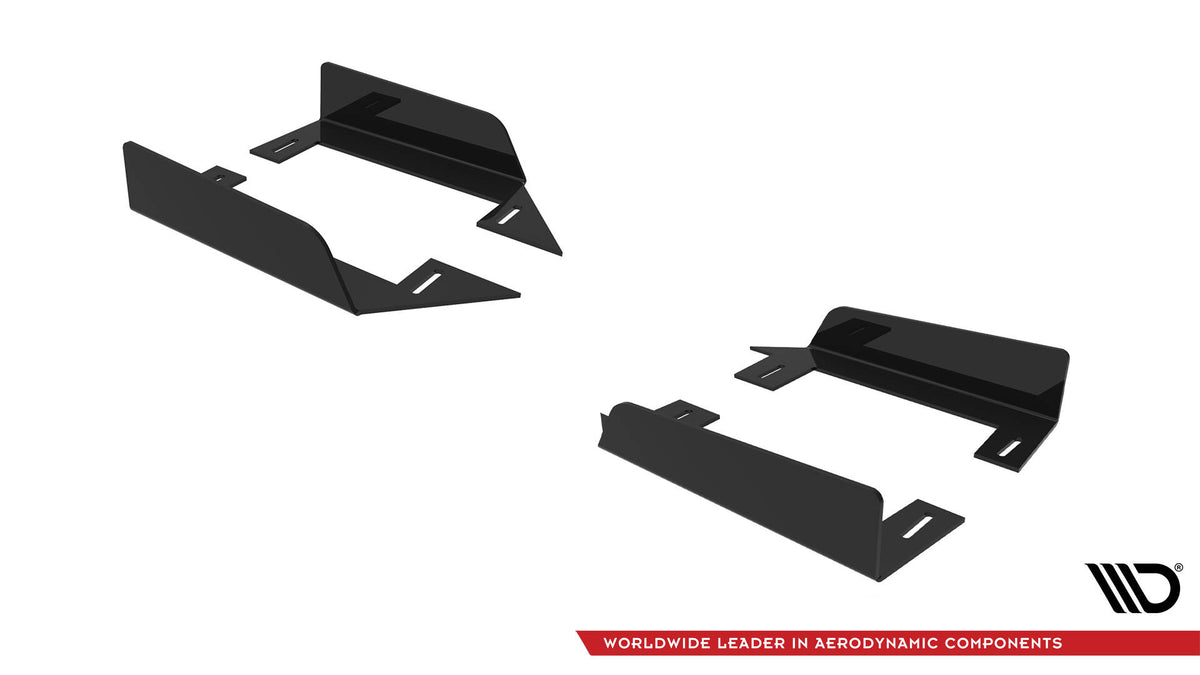 Seitenschweller Flaps passend für Mitsubishi Lancer EVO X schwarz Hochglanz – Ansicht 5
