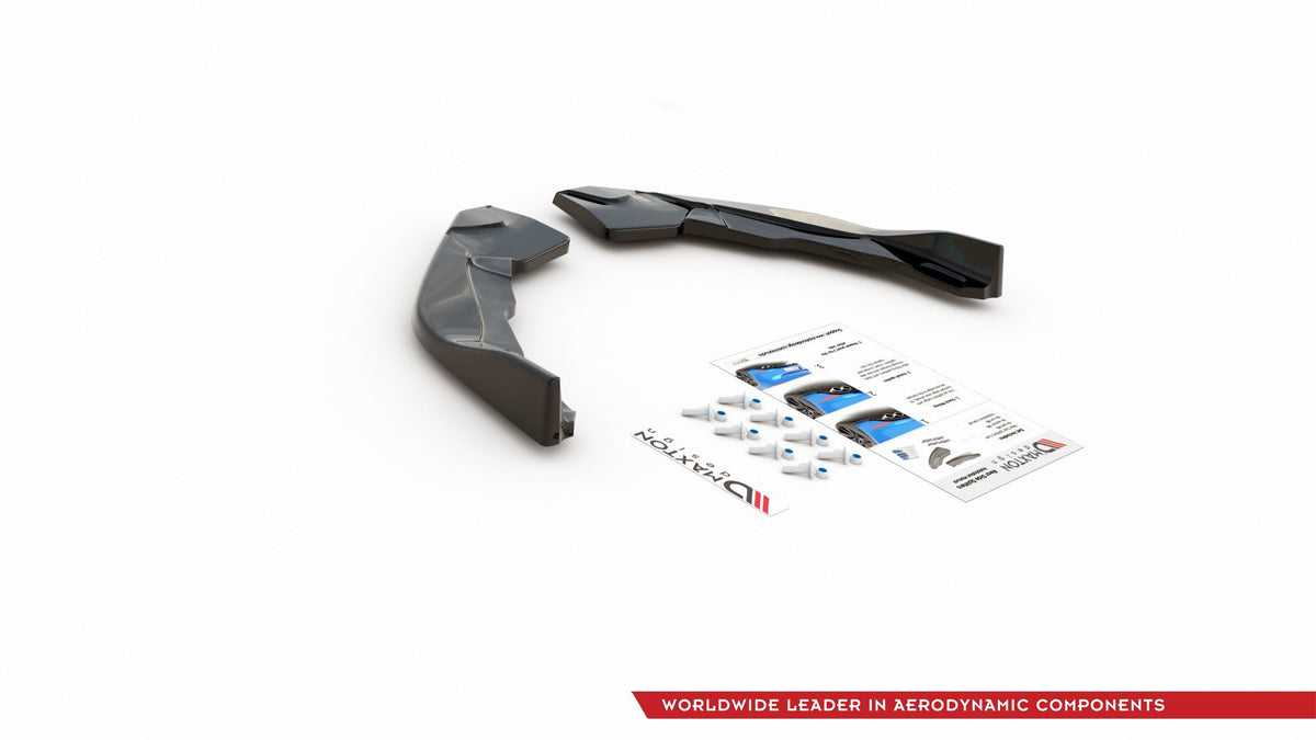 Heck Ansatz Flaps Diffusor passend für Toyota Corolla XII Hatchback schwarz Hochglanz – Ansicht 8
