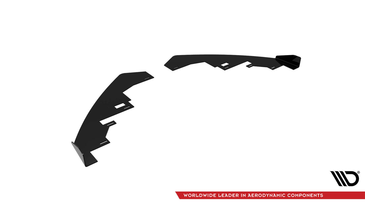 Front Stoßstange Flaps passend für Audi S5 / A5 S-Line 8T schwarz Hochglanz – Ansicht 5
