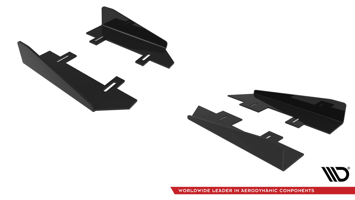 Seitenschweller Flaps passend für Audi TT S / TT S-Line 8J Facelift schwarz Hochglanz – Ansicht 7