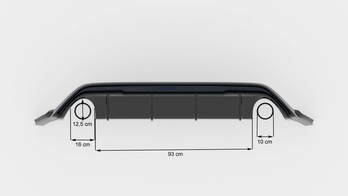 Diffusor Heck Ansatz V.3 passend für Ford Focus Hatchback ST Mk4  schwarz Hochglanz – Ansicht 12