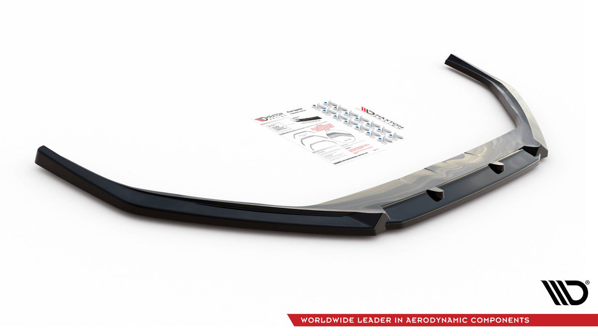 Street+ Spoilerlippe Front Ansatz V.1 passend für Peugeot 508 GT Mk1 Facelift schwarz Hochglanz – Ansicht 5