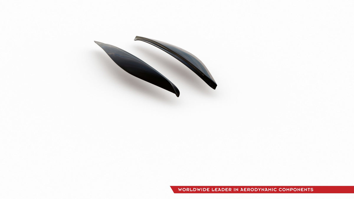 Scheinwerfer Blenden Böser Blick passend für Ford Fiesta Mk8 ST / ST-Line / Standard schwarz Hochglanz – Ansicht 7