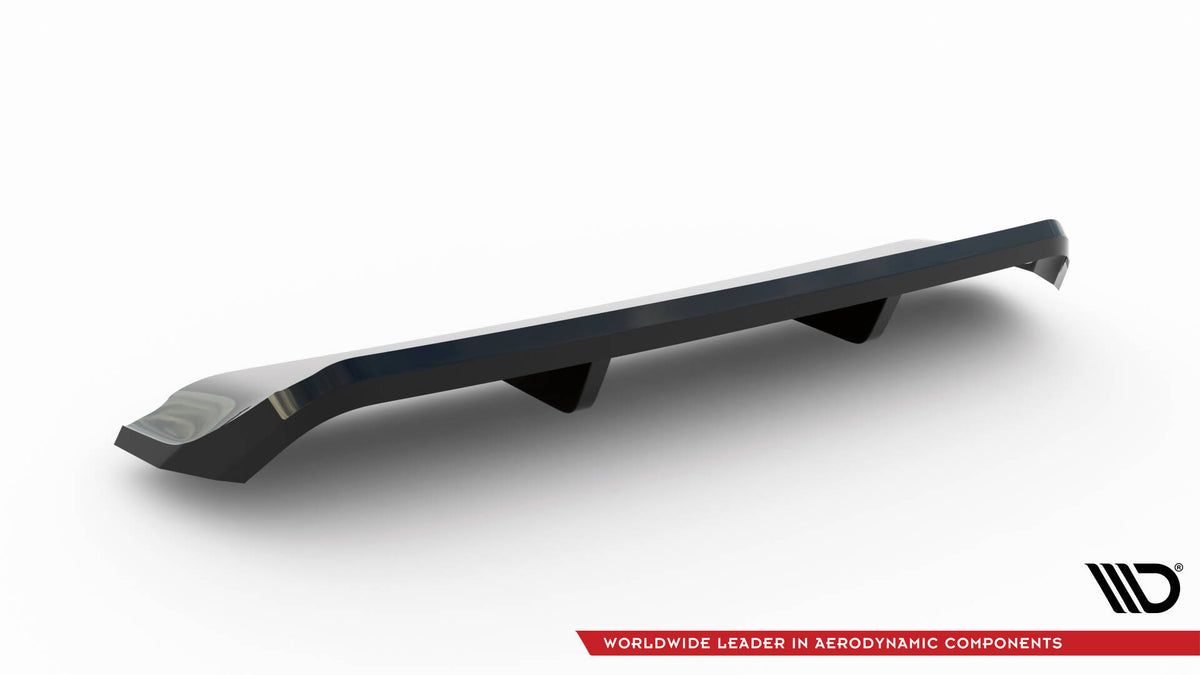 Mittlerer Diffusor Heck Ansatz DTM Look passend für Ford Focus Vignale Kombi Mk4 schwarz Hochglanz – Ansicht 5