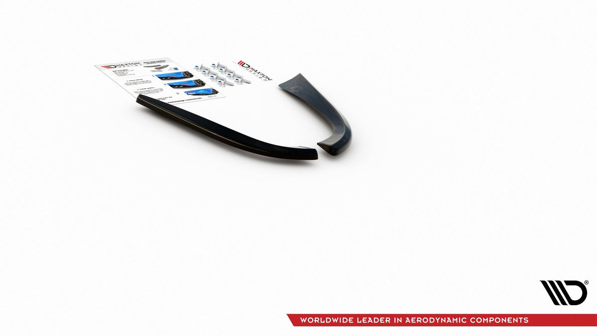 Heck Ansatz Flaps Diffusor passend für Alfa Romeo 156 SW Facelift schwarz Hochglanz – Ansicht 8