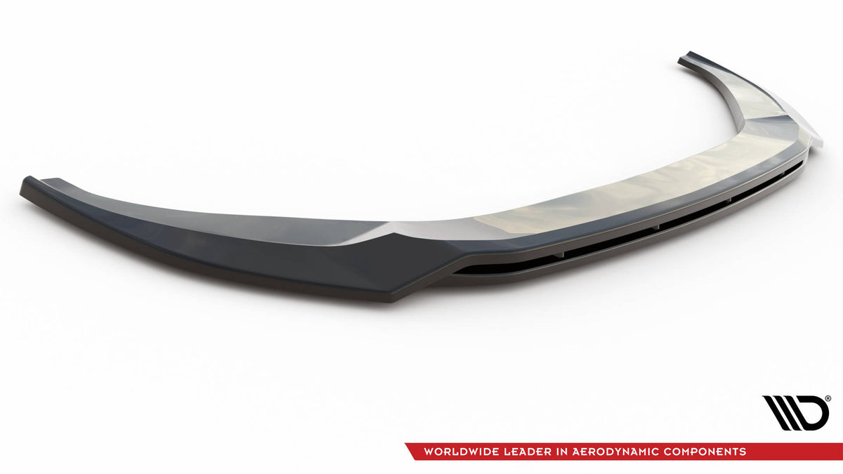 Street+ Spoilerlippe Front Ansatz V.3 passend für Audi A6 C8 schwarz Hochglanz – Ansicht 6