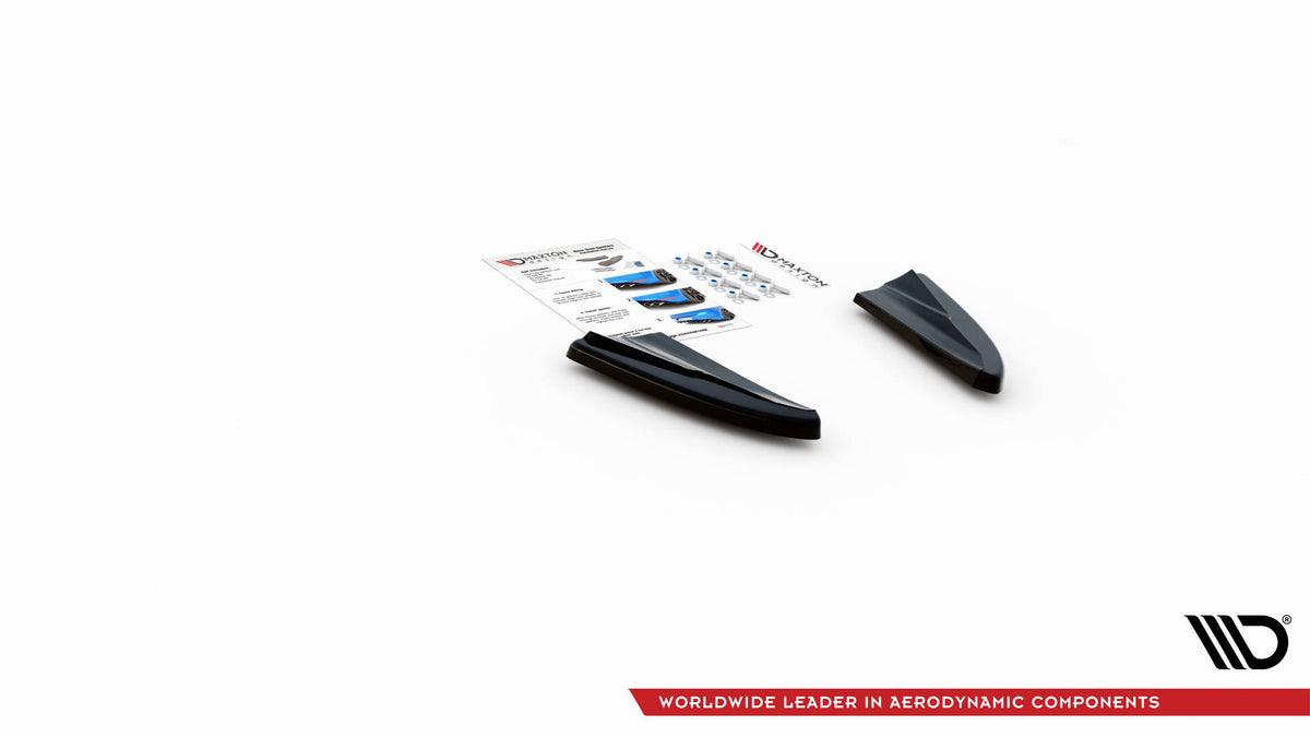 Heck Ansatz Flaps Diffusor passend für Volvo V40 schwarz Hochglanz – Ansicht 4