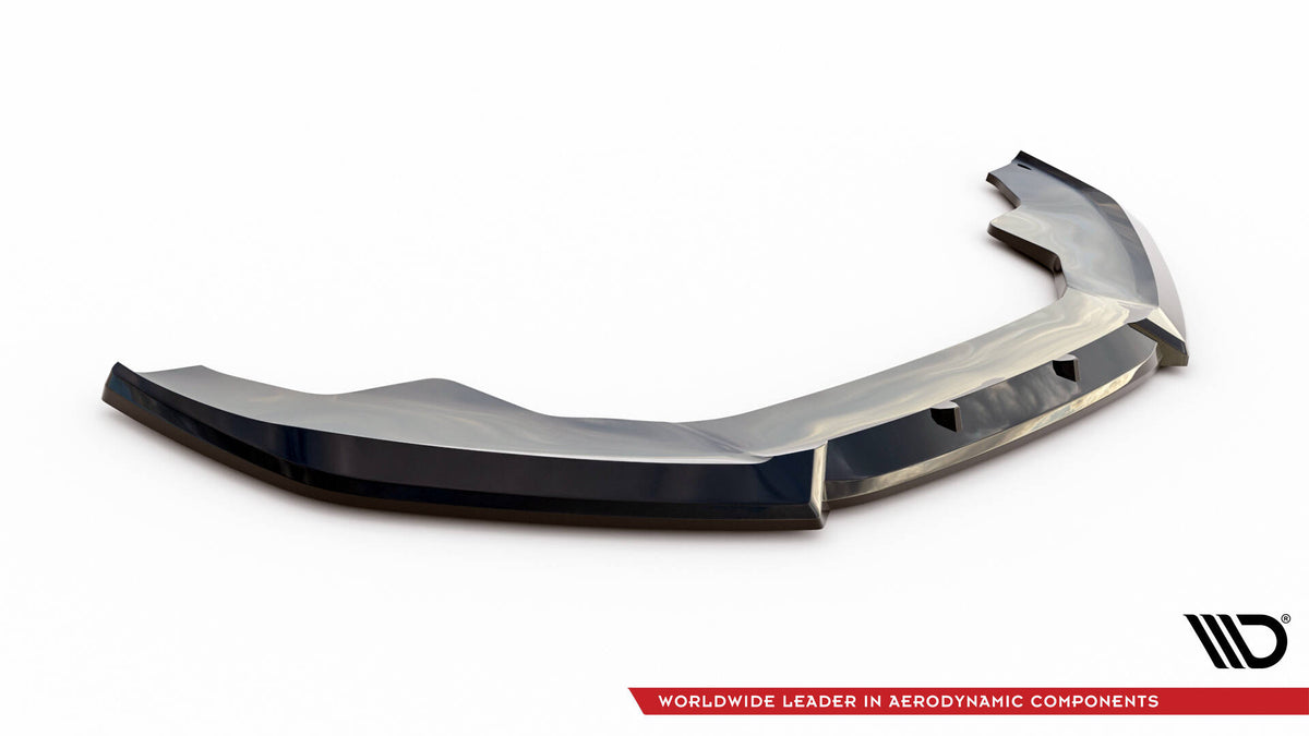 Street+ Spoilerlippe Front Ansatz V.1 passend für Audi A4 Competition B8 Facelift schwarz Hochglanz – Ansicht 5