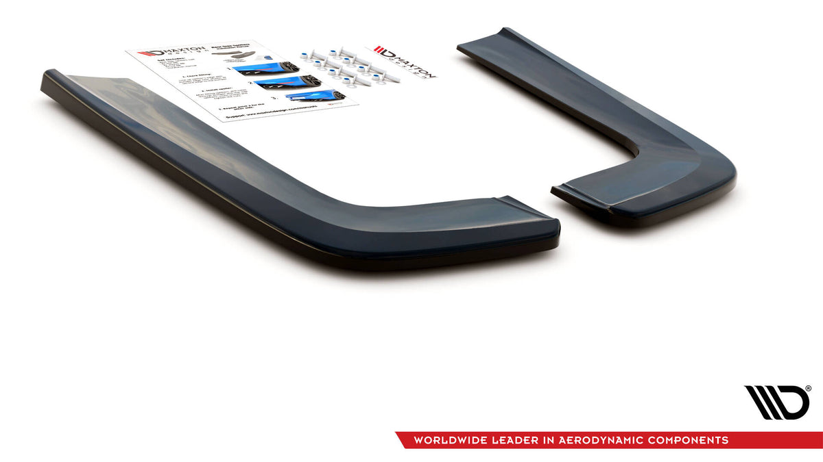 Heck Ansatz Flaps Diffusor V.1 passend für Mercedes-Benz V-Klasse AMG-Line W447 Facelift schwarz Hochglanz – Ansicht 5
