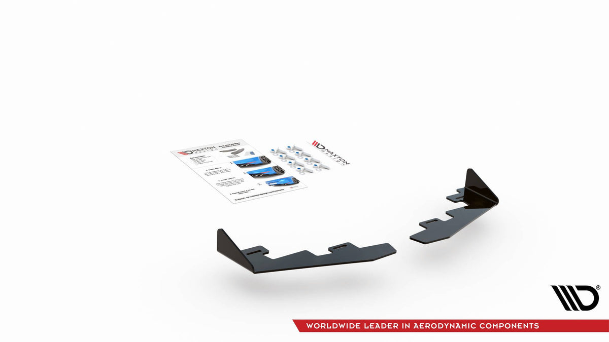 Hintere Seiten Flaps passend für Toyota GR Yaris Mk4 schwarz Hochglanz – Ansicht 6