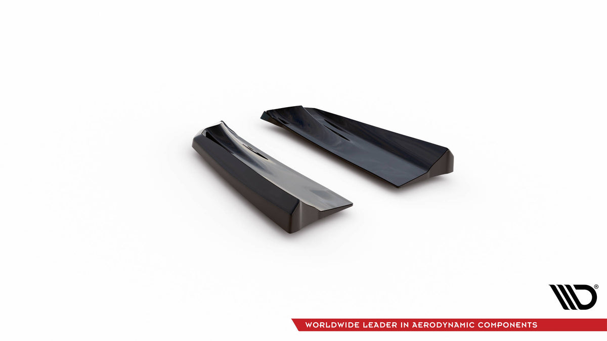Heck Ansatz Flaps Diffusor passend für Porsche Macan Mk1 Facelift 2 schwarz Hochglanz – Ansicht 6