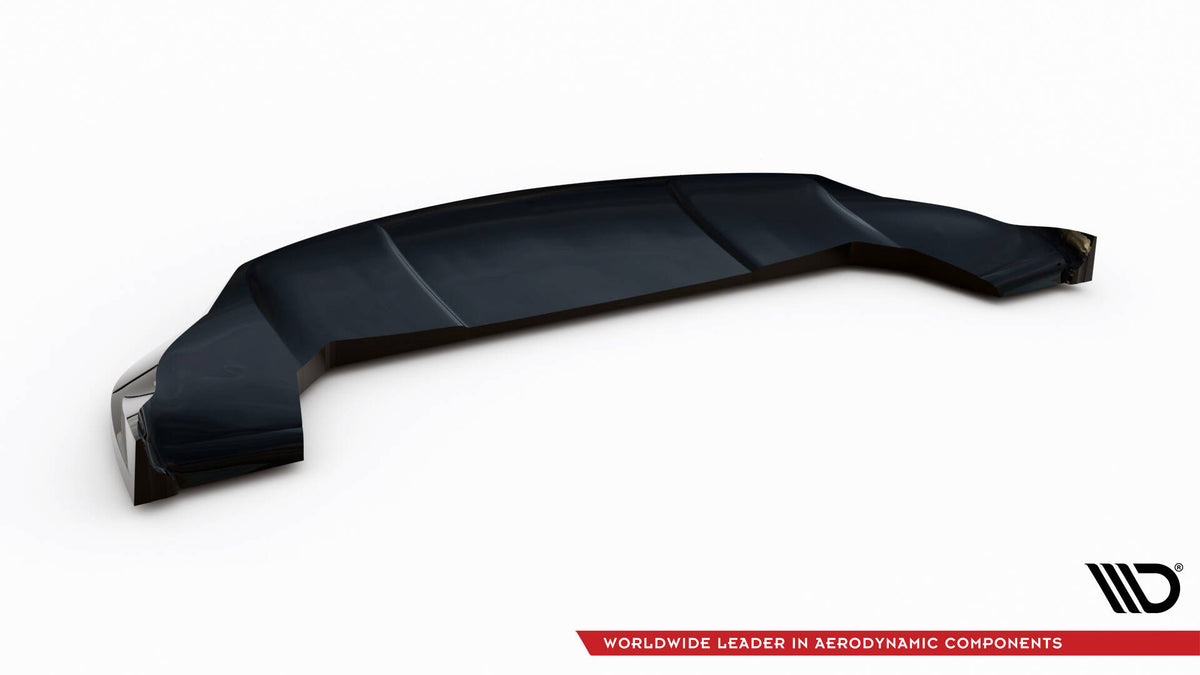 Street+ Spoilerlippe Front Ansatz V.1 passend für Tesla Model X Mk1 Facelift schwarz Hochglanz – Ansicht 6