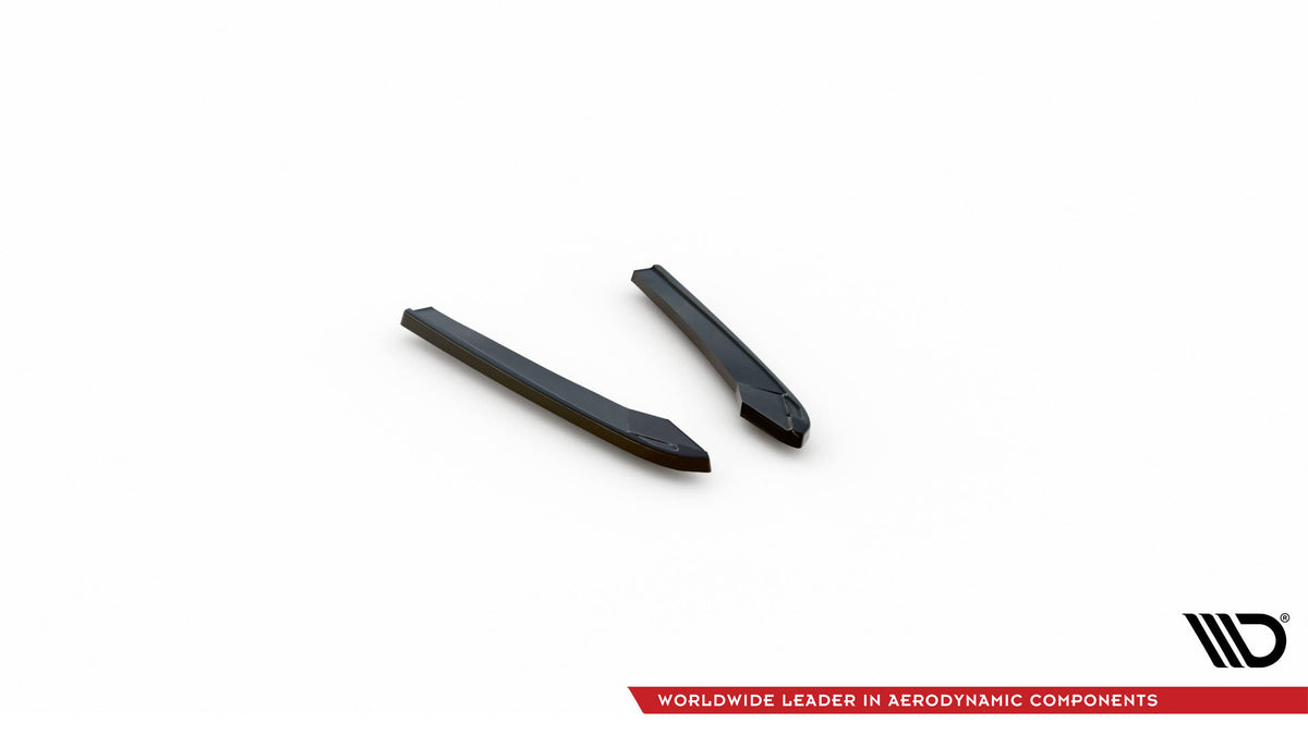 Heck Ansatz Flaps Diffusor passend für Audi A4 Competition B9  schwarz Hochglanz – Ansicht 5