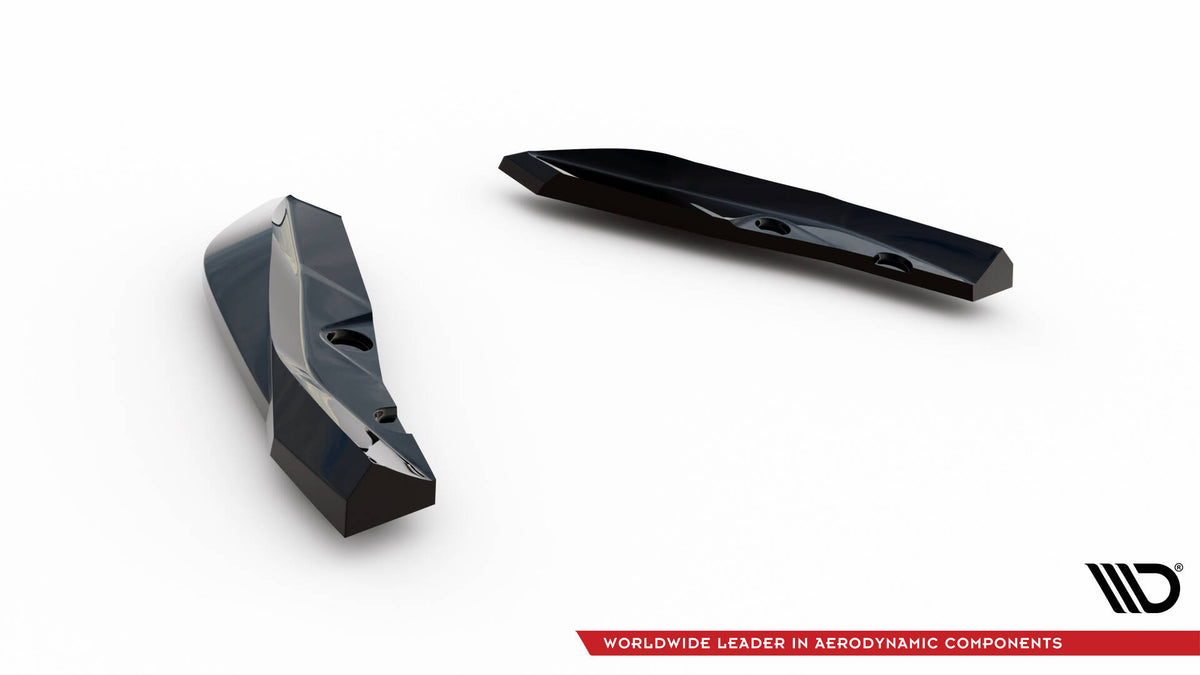 Heck Ansatz Flaps Diffusor V.4 passend für BMW M135i F70 schwarz Hochglanz – Ansicht 6