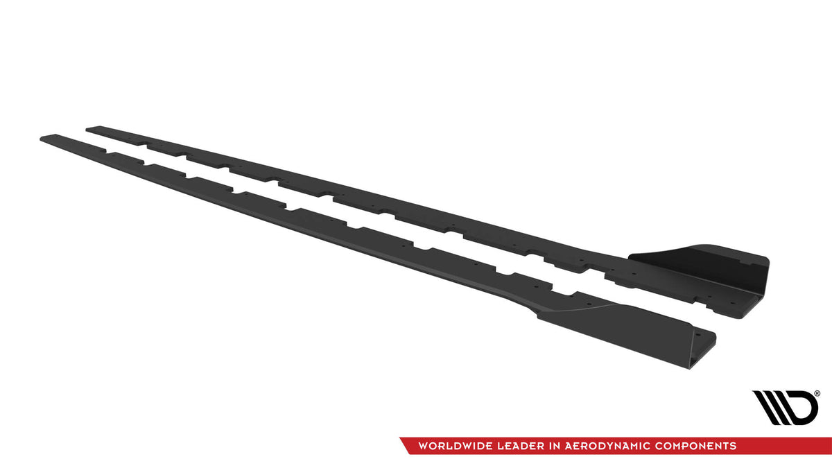 Street Pro Street+ Seitenschweller Leisten + Flaps passend für BMW 1er M-Paket / M135i / 128ti F40 schwarz Hochglanz – Ansicht 7
