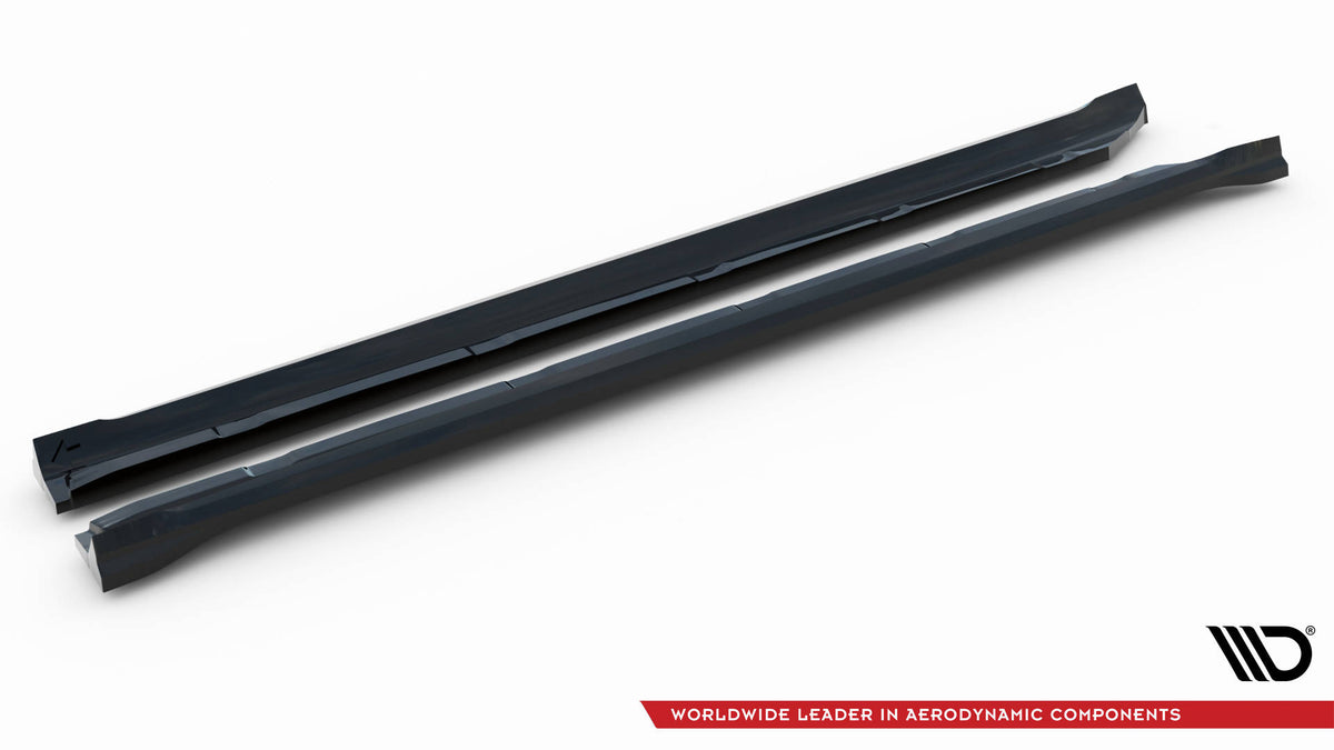 Street+ Seitenschweller Leisten passend für V.1 passend für Porsche Cayenne SUV / Coupe Mk3 Facelift schwarz Hochglanz – Ansicht 5
