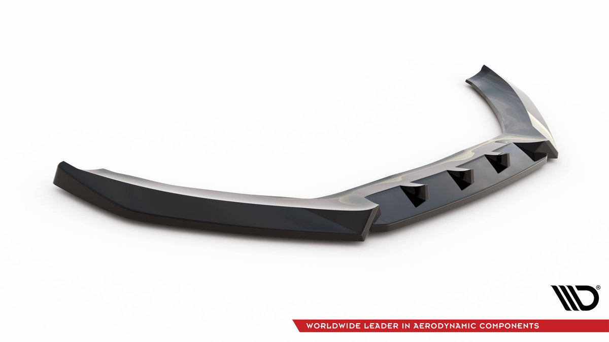 Street+ Spoilerlippe Front Ansatz V.1 passend für Audi A5 Coupe / Sportback 8T Facelift schwarz Hochglanz – Ansicht 5