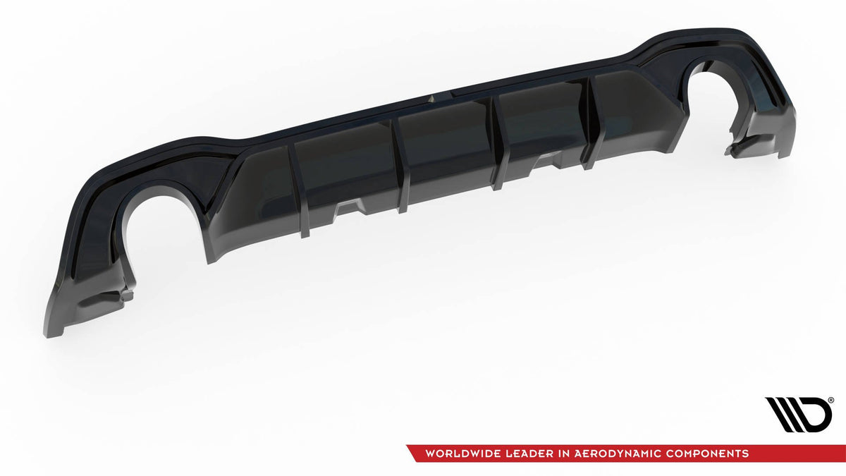 Diffusor Heck Ansatz V.2 passend für VW Golf GTI Mk8 schwarz Hochglanz – Ansicht 12