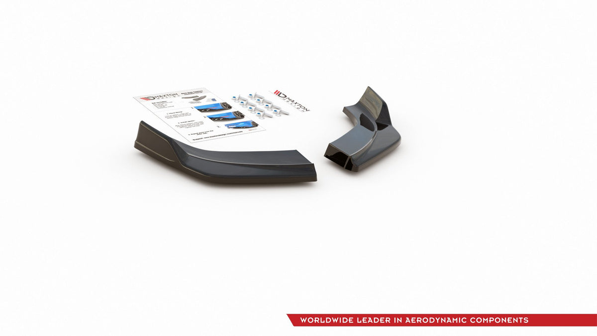 Heck Ansatz Flaps Diffusor V.3 passend für Hyundai I30 N Mk3 Hatchback schwarz Hochglanz – Ansicht 6