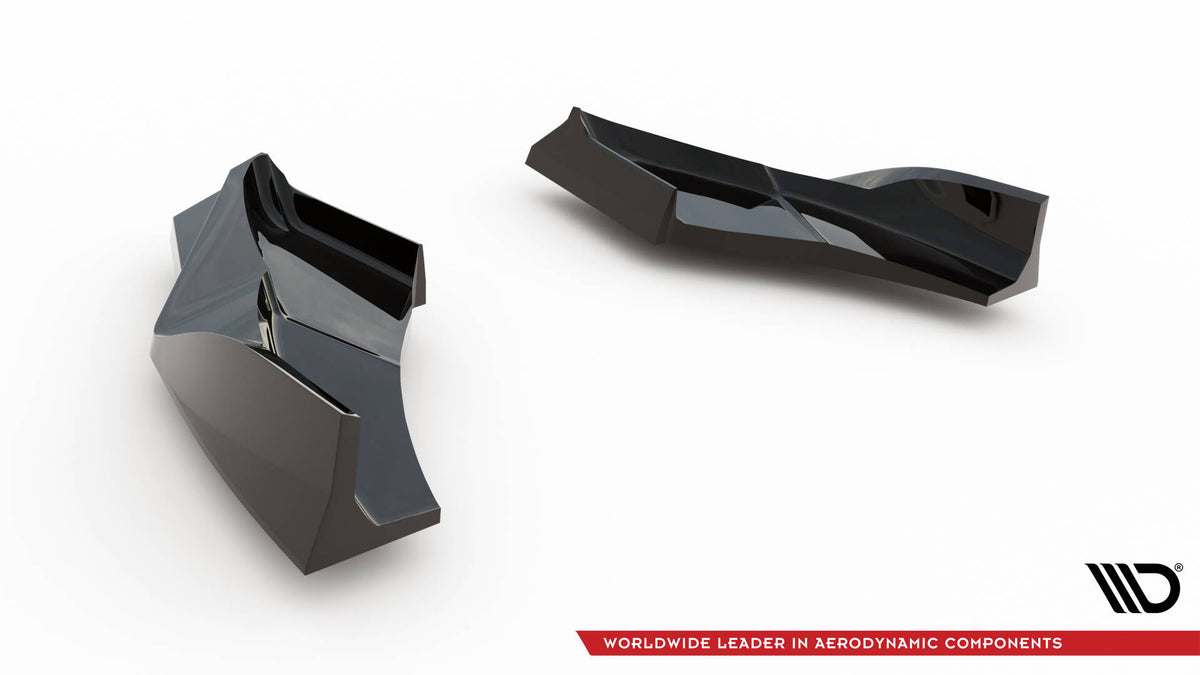 Heck Ansatz Flaps Diffusor V.2 passend für Audi S3 Sportback 8Y Facelift schwarz Hochglanz – Ansicht 6
