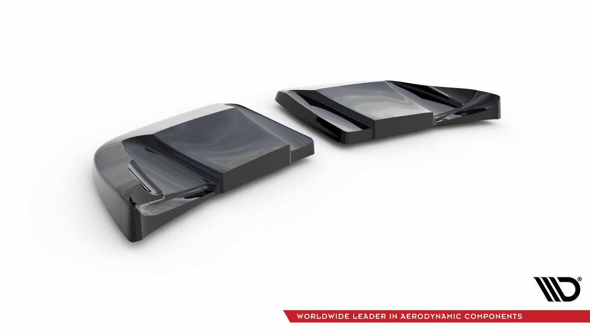 Heck Ansatz Flaps Diffusor passend für Chevrolet Corvette Widebody C6 schwarz Hochglanz – Ansicht 7