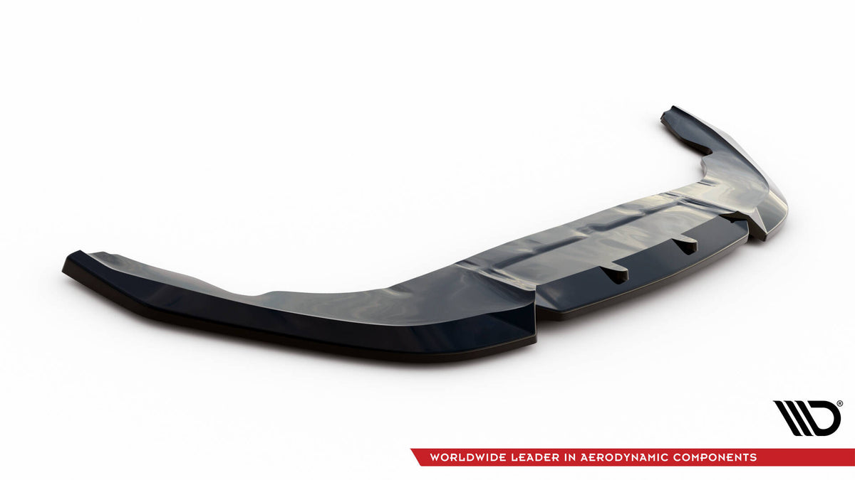Street+ Spoilerlippe Front Ansatz V.2 passend für Maserati Granturismo Mk1 Facelift schwarz Hochglanz – Ansicht 4