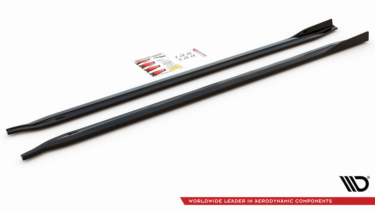 Street+ Seitenschweller Leisten V.2 passend für BMW M3 Limousine / Touring G80 / G81 schwarz Hochglanz – Ansicht 5
