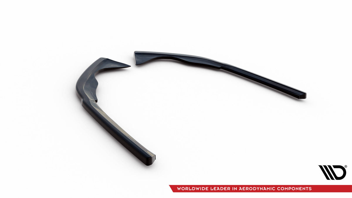 Heck Ansatz Flaps Diffusor passend für VW Passat R-Line B8 Facelift schwarz Hochglanz – Ansicht 6