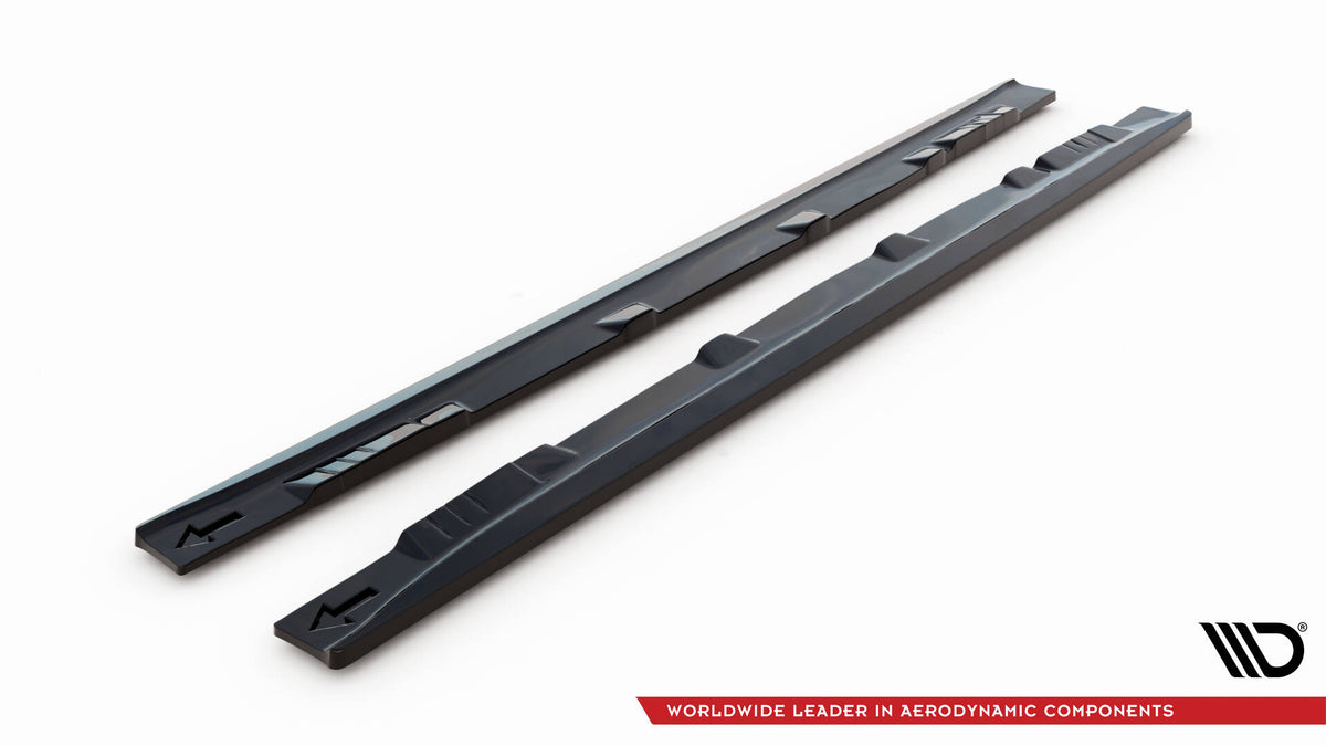 Street+ Seitenschweller Leisten passend für Toyota Yaris T-Sport Mk1 Facelift schwarz Hochglanz – Ansicht 5