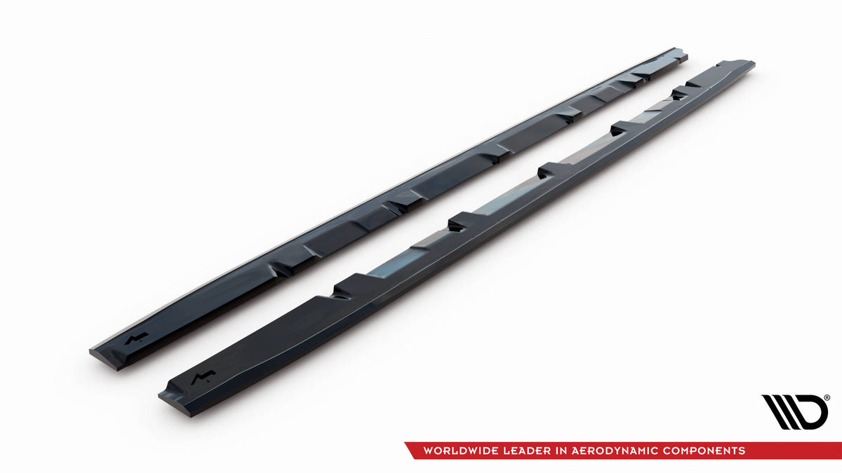 Street+ Seitenschweller Leisten V.2 passend für Subaru WRX STI Mk1  schwarz Hochglanz – Ansicht 6