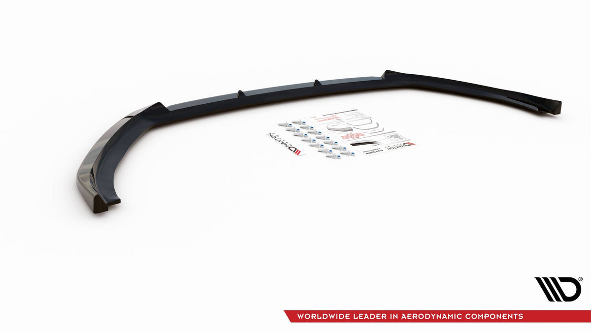 Street+ Spoilerlippe Front Ansatz V.1 passend für Peugeot 2008 Mk2 schwarz Hochglanz – Ansicht 7