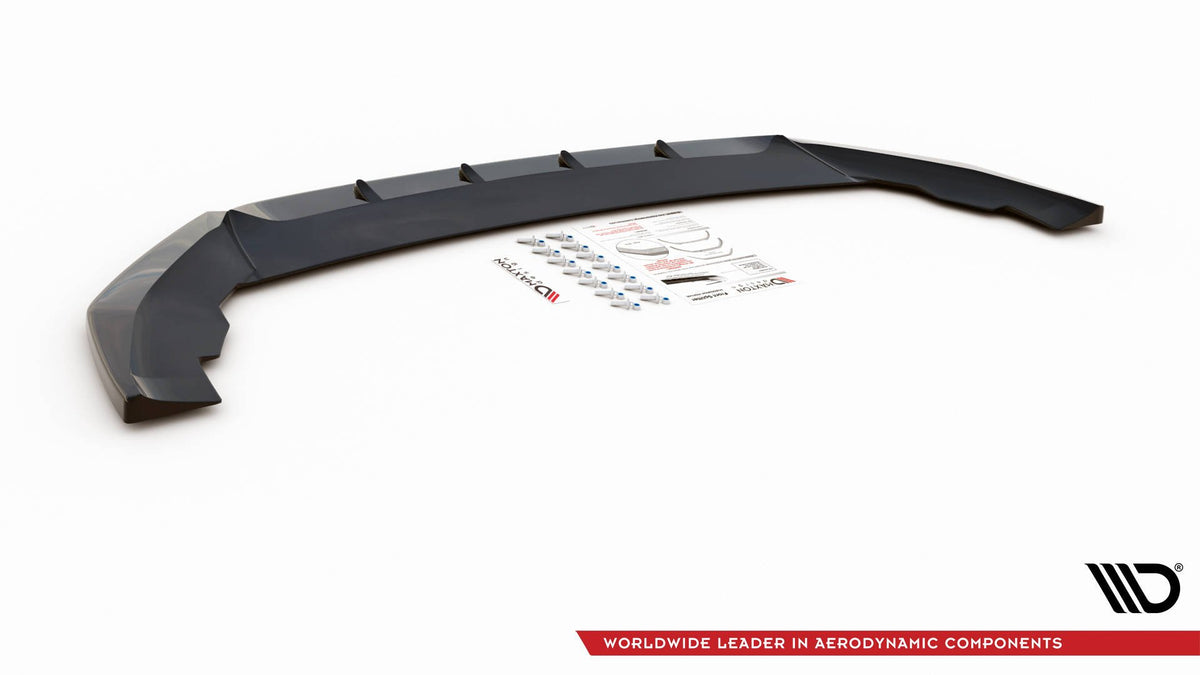 Street+ Spoilerlippe Front Ansatz V.2 passend für Seat Leon FR Mk4 schwarz Hochglanz – Ansicht 5