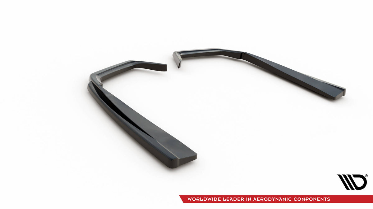 Heck Ansatz Flaps Diffusor passend für Mercedes-AMG C 43 Limousine  W205 Facelift schwarz Hochglanz – Ansicht 5