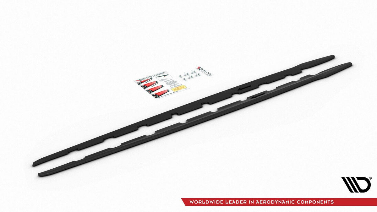 Street+ Seitenschweller Leisten V.2 passend für BMW 1er M-Paket /  M135i / 128ti schwarz Hochglanz – Ansicht 4