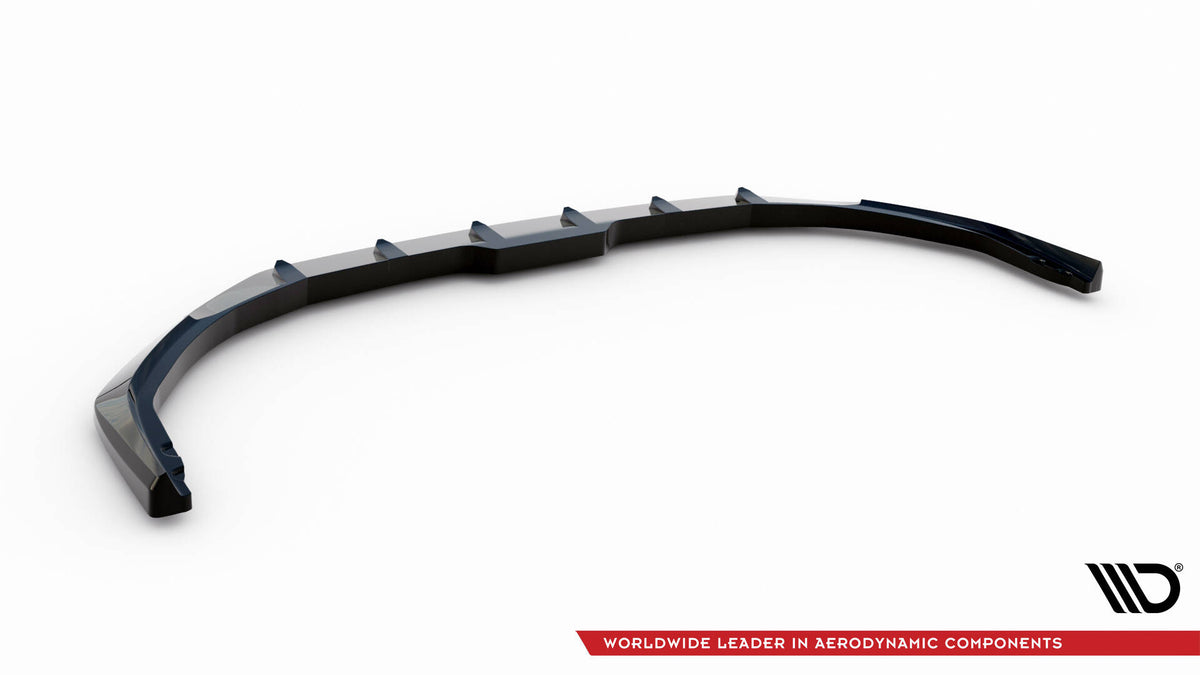 Street+ Spoilerlippe Front Ansatz V.1 passend für Peugeot 308 Mk3 schwarz Hochglanz – Ansicht 6