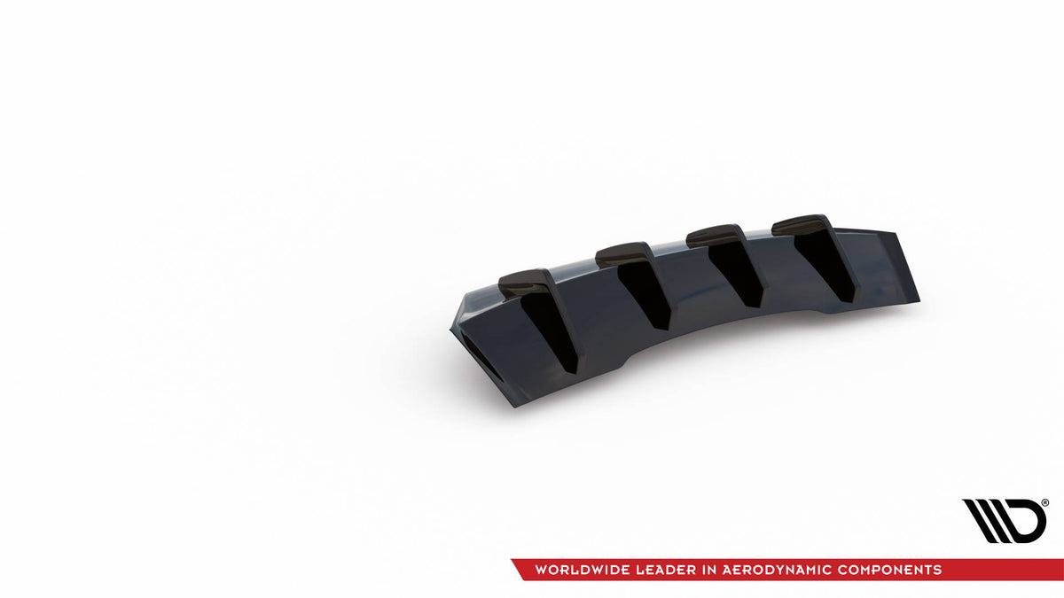 Diffusor Heck Ansatz passend für Audi A4 B9 Facelift schwarz Hochglanz – Ansicht 6