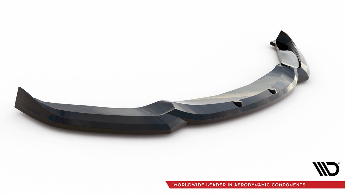 Street+ Spoilerlippe Front Ansatz V.6 passend für BMW 4er Coupe / Gran Coupe / Cabrio M-Paket F32 / F36 / F33 schwarz Hochglanz – Ansicht 5