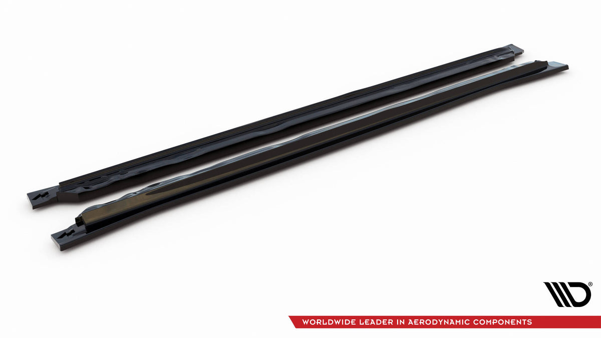 Street+ Seitenschweller Leisten passend für VW Tiguan Allspace Mk2 schwarz Hochglanz – Ansicht 6