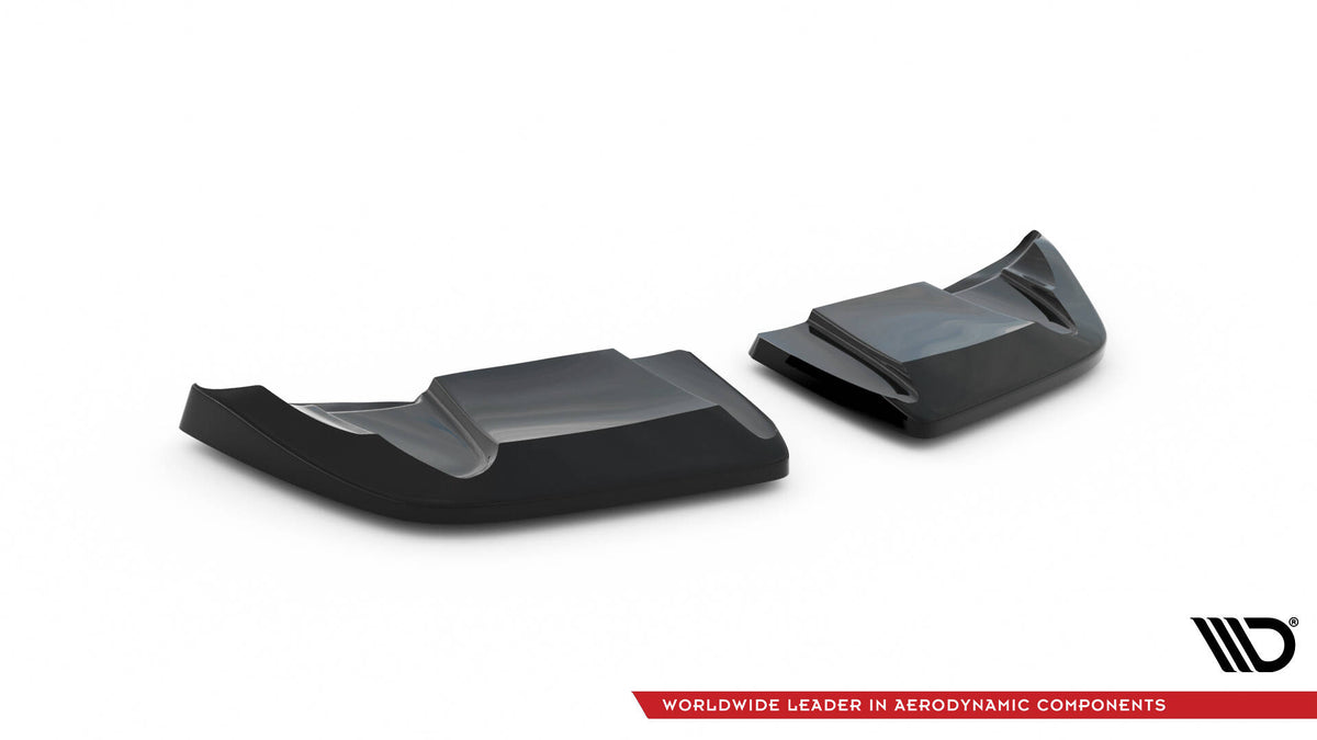 Heck Ansatz Flaps Diffusor passend für Chevrolet Corvette Widebody C6 schwarz Hochglanz – Ansicht 6