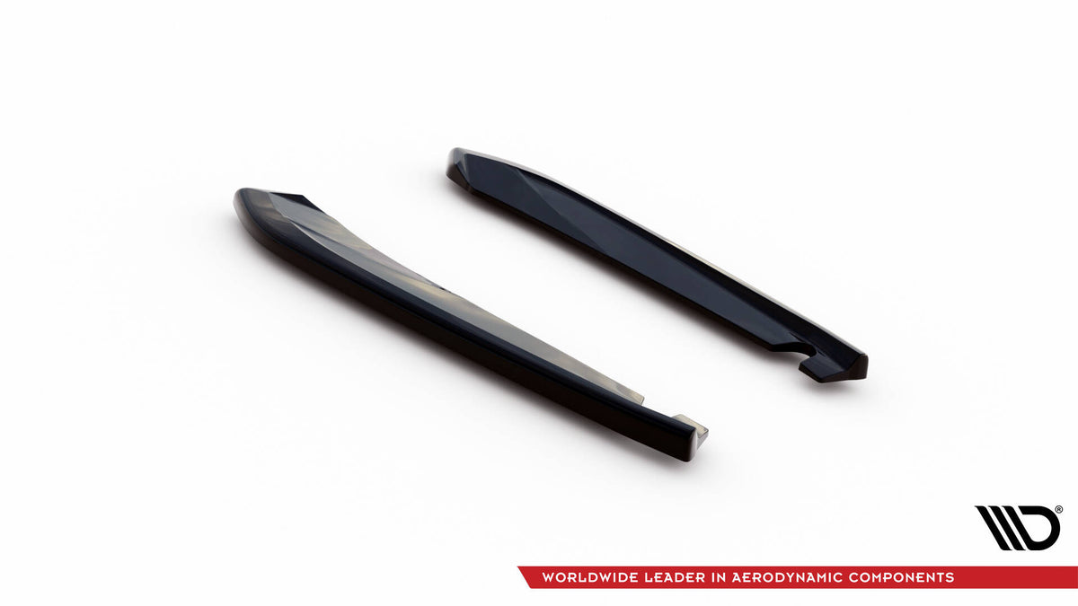 Heck Ansatz Flaps Diffusor V.1 passend für Seat Leon Cupra Sportstourer Mk3 schwarz Hochglanz – Ansicht 6