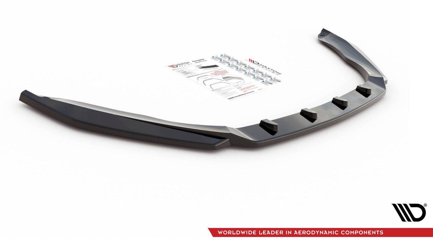 Street+ Spoilerlippe Front Ansatz V.4 passend für Skoda Octavia RS Mk3 schwarz Hochglanz – Ansicht 7