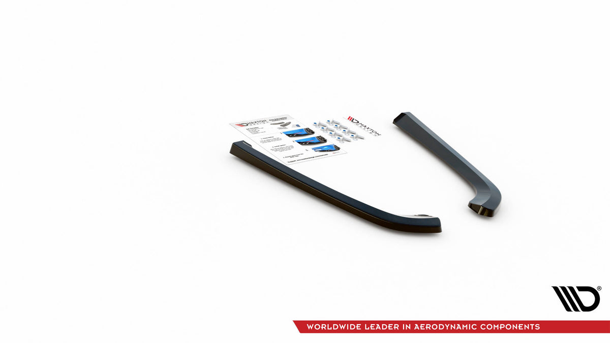 Heck Ansatz Flaps Diffusor passend für Volvo V70 Mk3 schwarz Hochglanz – Ansicht 5