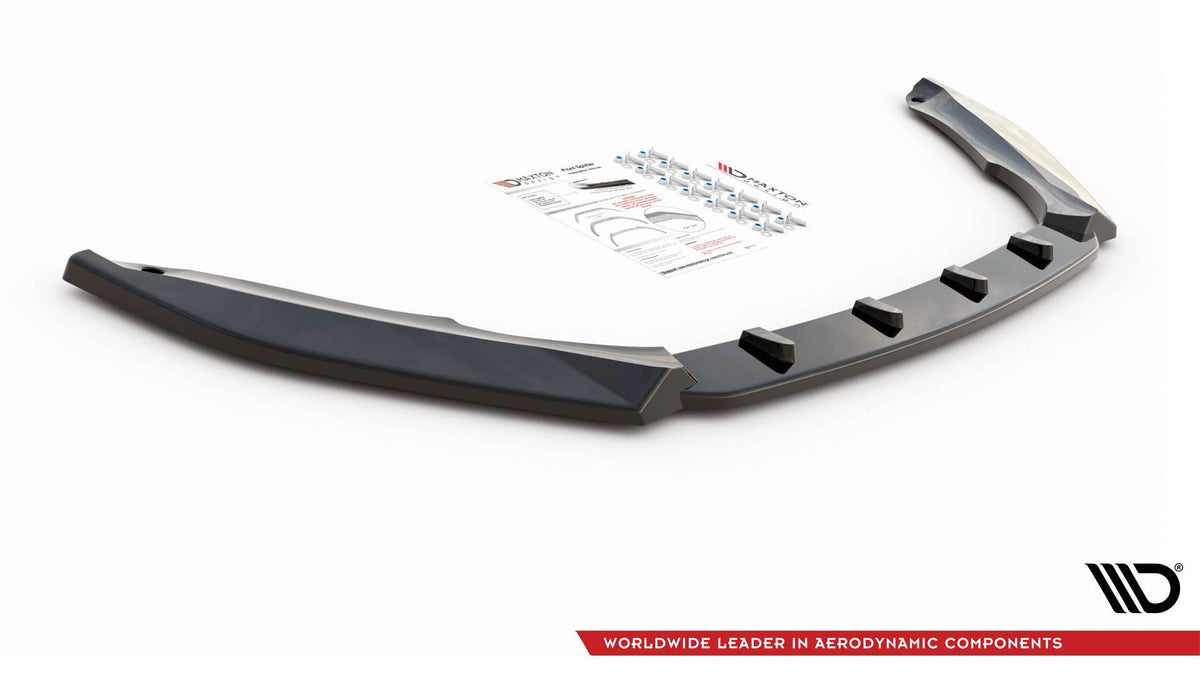Street+ Spoilerlippe Front Ansatz V.2 passend für Skoda Octavia RS Mk3 Facelift schwarz Hochglanz – Ansicht 5